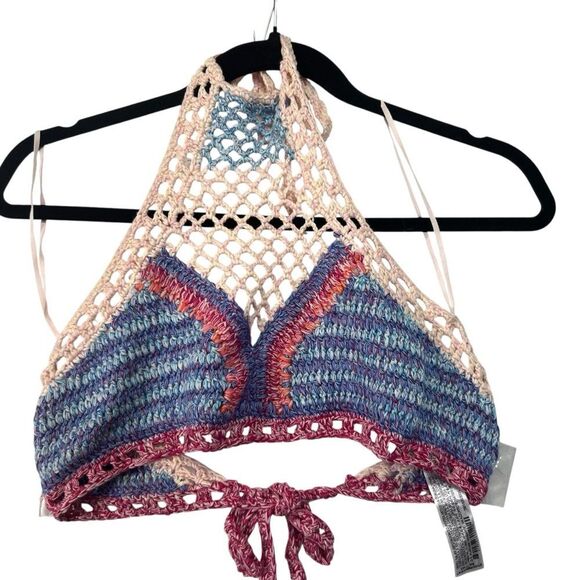NEW! Nwt Large Zara Crochet Halter Top festival top - Picture 4 of 10